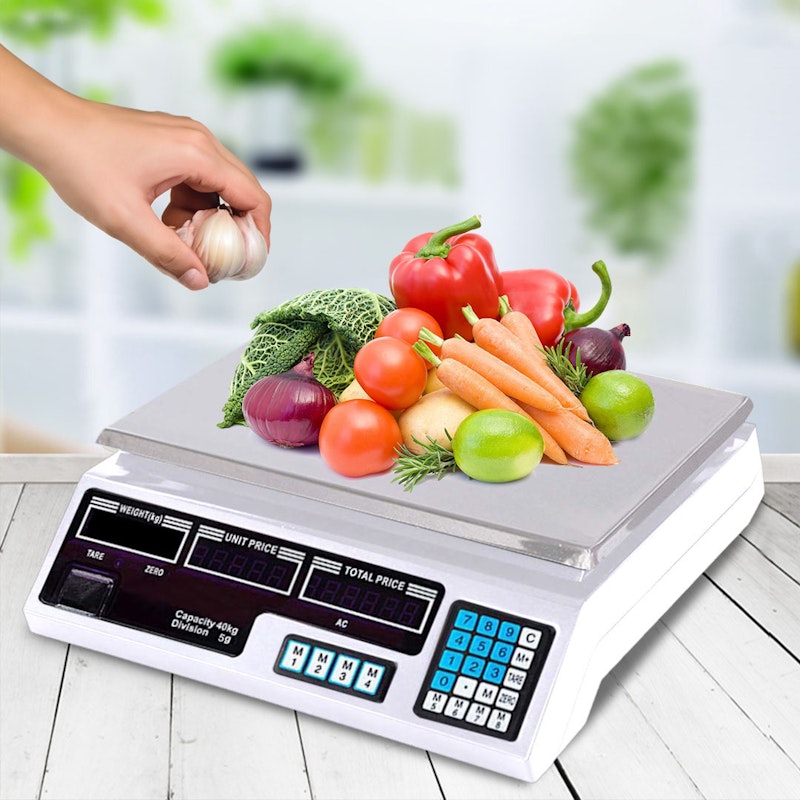 SOGA 2X Digital Kitchen Scales 40kg Electronic Food Weight White image number null
