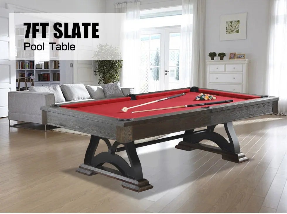 MACE 7FT EIFFEL Slate Pool / Billiards / Snooker Table W/ Dining Top