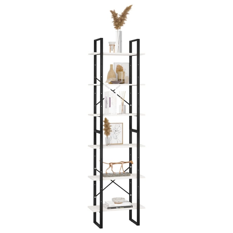 NNEVL Storage Shelf White 60x30x210 cm Solid Pine Wood image number null