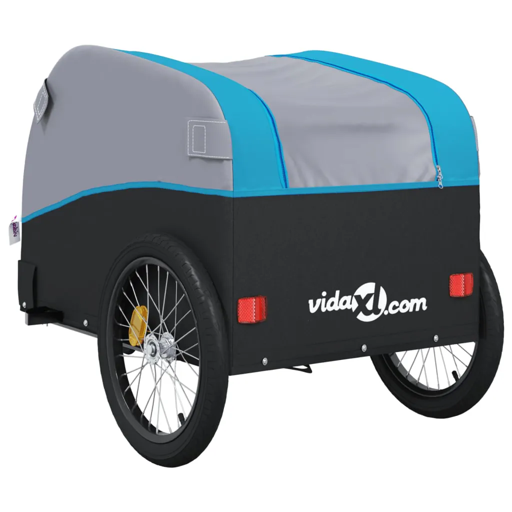Bike Trailer Black and Blue 45 kg Iron 94156