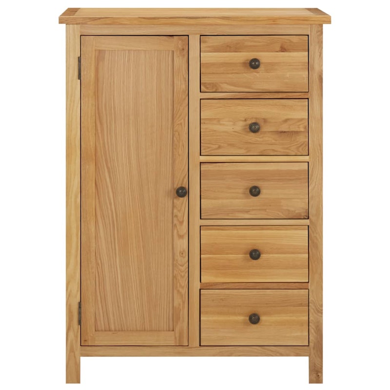 NNEVL Wardrobe 76x52x105 cm Solid Oak Wood image number null