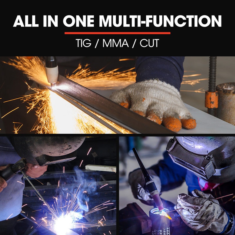 NNEMB CT-416 Portable Inverter Welder and Plasma Cutter 3in1 Multi-function Cut/MMA/TIG Welding image number null