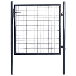 vidaXL Mesh Garden Gate Galvanised Steel 85.5x100 cm Grey vidaXL Mesh Garden Gate Galvanised Steel 85.5x100 cm Grey
