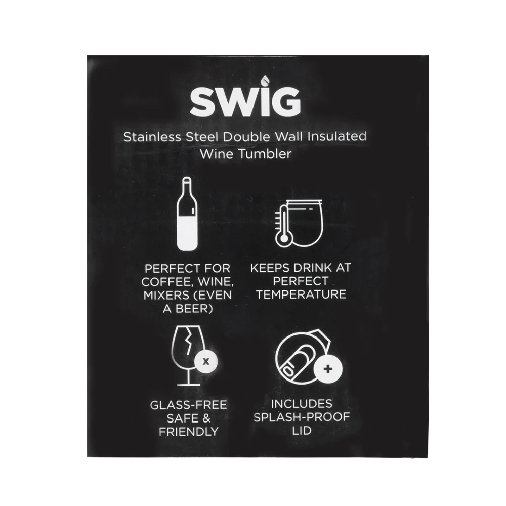 Swig Wine Tumbler White Marble