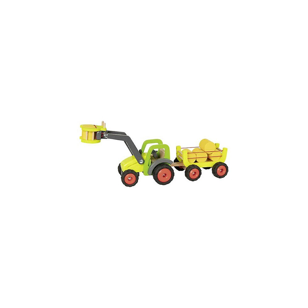 Goki Goki Tractor With Front Loader And Hay Trailer