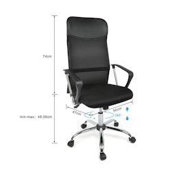 NNEOBA Premium High Back Mesh Office Chair with Adjustable Lumbar Support - Black NNEOBA Premium High Back Mesh Office Chair with Adjustable Lumbar Support - Black