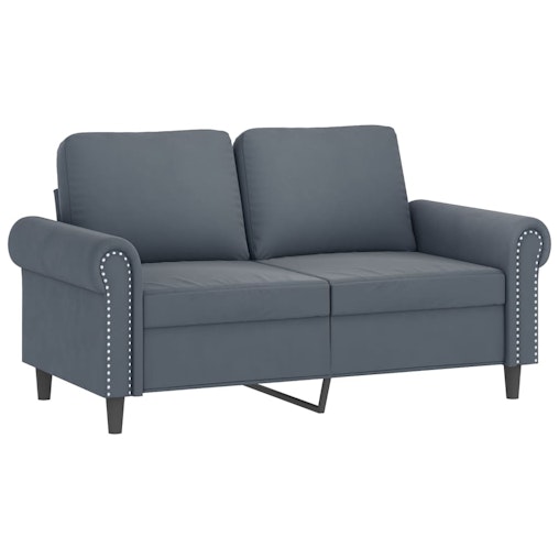 NNEVL 2-Seater Sofa Dark Grey 120 cm Velvet NNEVL 2-Seater Sofa Dark Grey 120 cm Velvet
