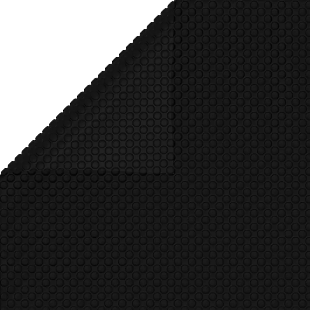Floating Rectangular PE Solar Pool Film 10 x 5 m Black 90342