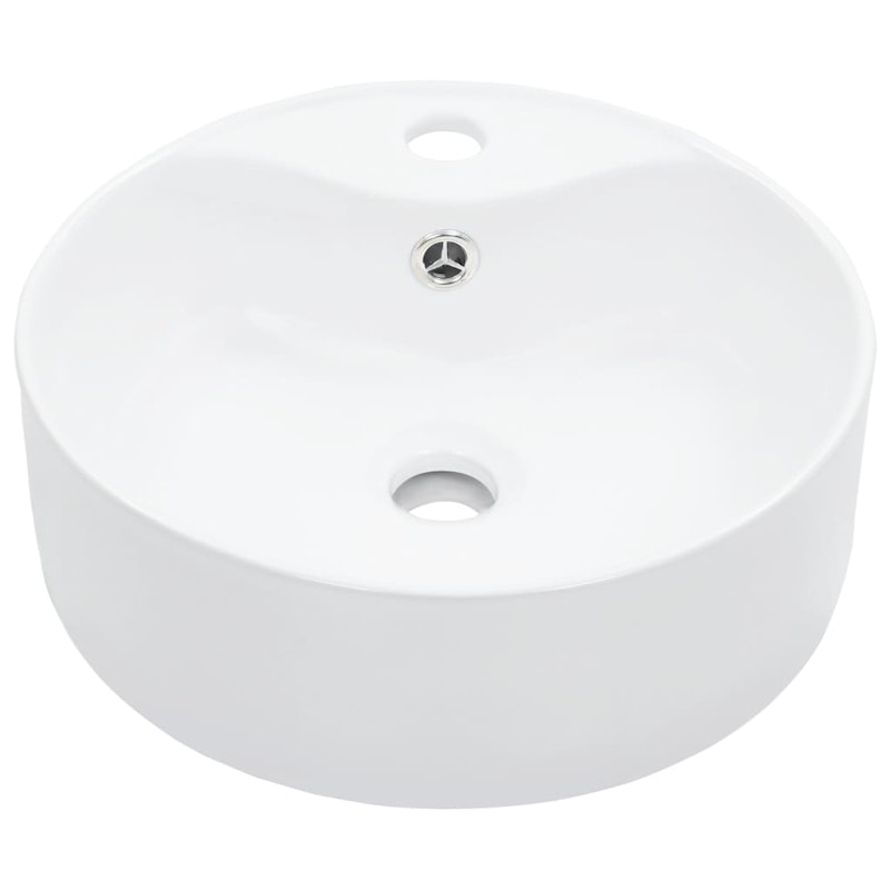NNEVL Wash Basin with Overflow 36x13 cm Ceramic White image number null