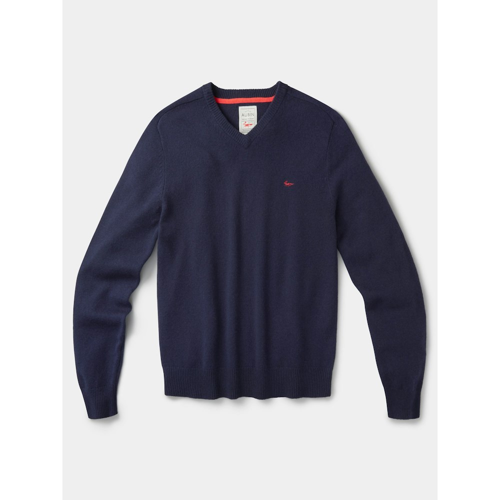 Aubin Eastbourne V Neck - Navy