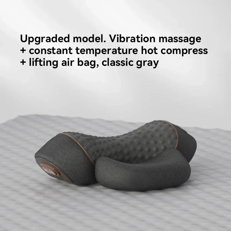 NNEOBA Electric Cervical Massage Pillow Heated Neck & Spine Support Grey image number null