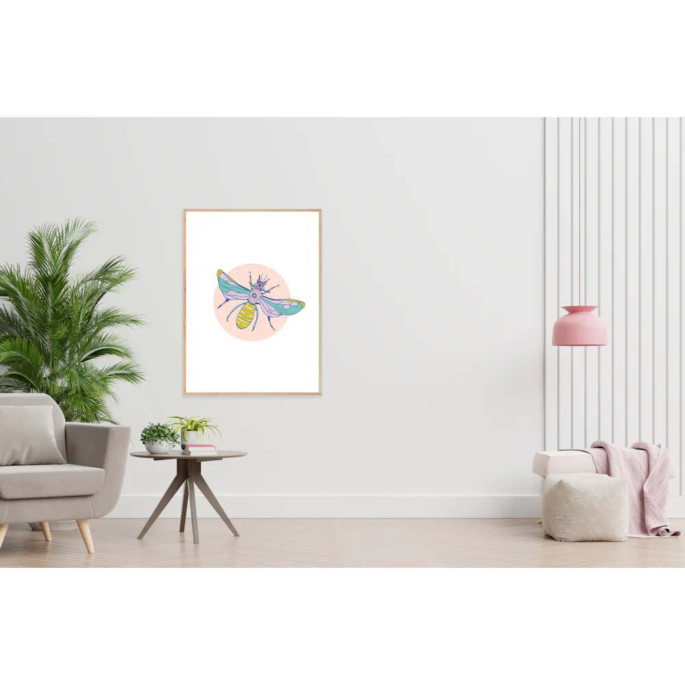 Bugg Creative Insect Butterfly A5 Art Print Trio | Illustration Wall ...
