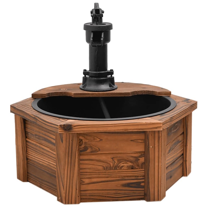 NNEVL Water Fountain with Pump 57x57x53 cm Solid Wood Fir image number null