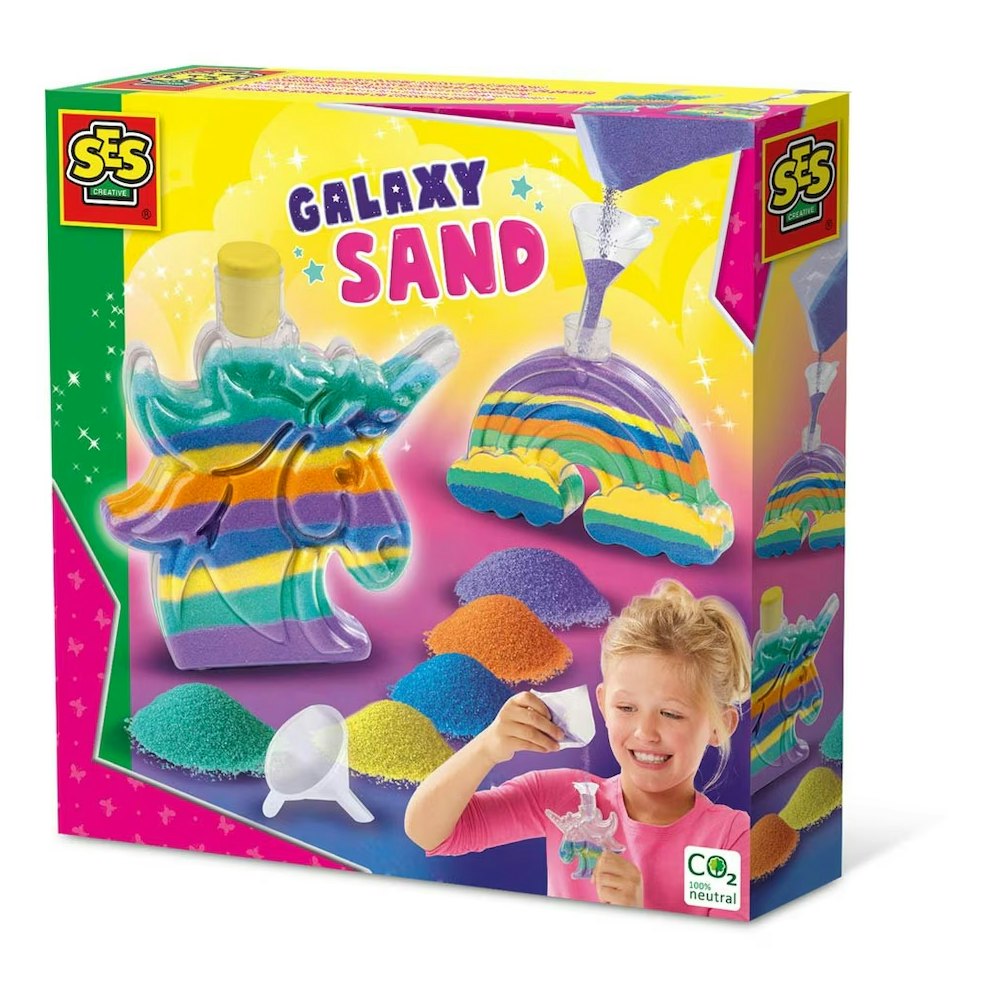 SES Creative Galaxy Sand Art Bottles Unicorn And Rainbow