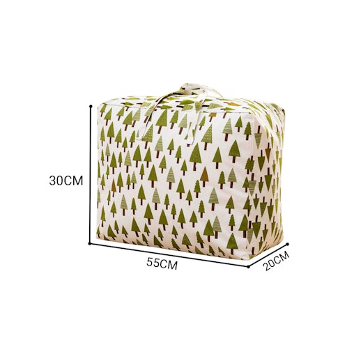 SOGA Green Pine Tree Medium Storage Luggage Bag Double Zipper Foldable Travel Organiser Essentials SOGA Green Pine Tree Medium Storage Luggage Bag Double Zipper Foldable Travel Organiser Essentials