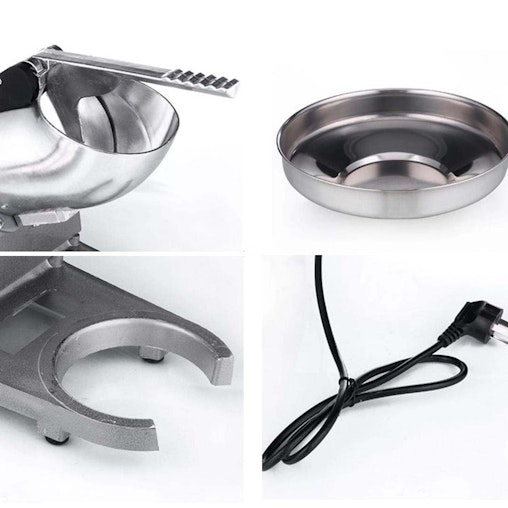 SOGA Dual Blade Ice Shaver Electric Stainless Steel Ice Crusher Slicer Machine Commercial SOGA Dual Blade Ice Shaver Electric Stainless Steel Ice Crusher Slicer Machine Commercial