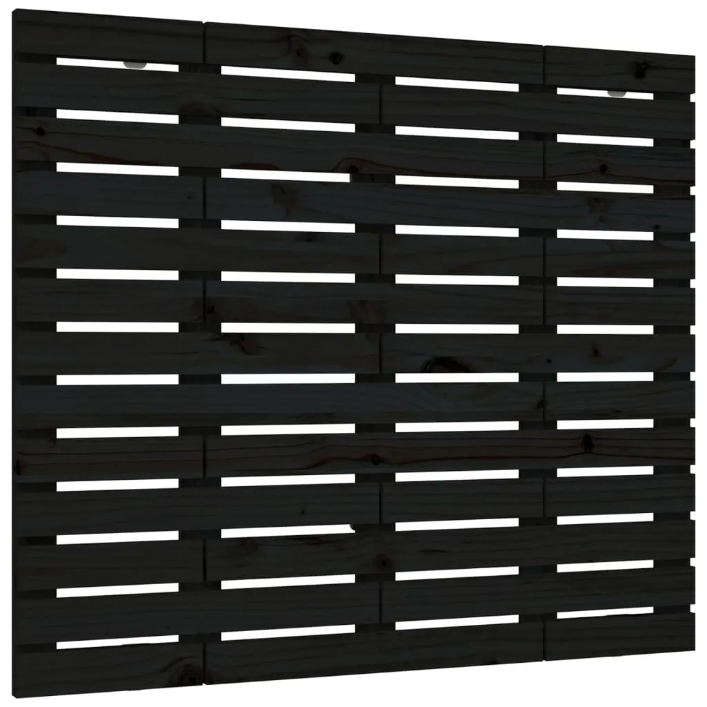Wall Headboard Black 141x3x91.5 cm Solid Wood Pine 824712 Wall Headboard Black 141x3x91.5 cm Solid Wood Pine 824712