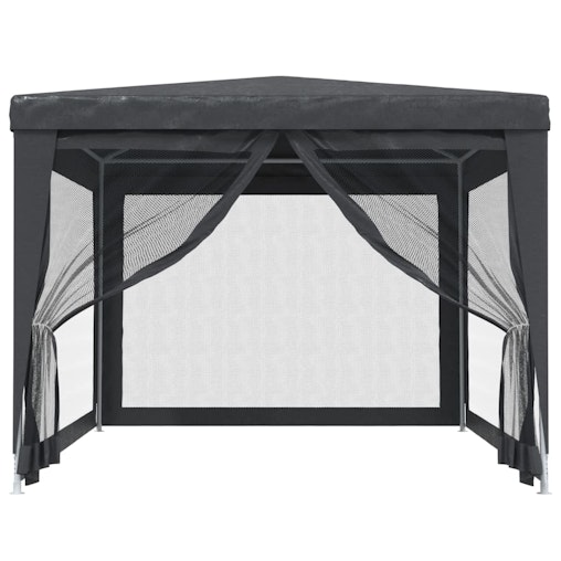 NNEVL Party Tent with 4 Mesh Sidewalls Anthracite 3x4 m HDPE NNEVL Party Tent with 4 Mesh Sidewalls Anthracite 3x4 m HDPE