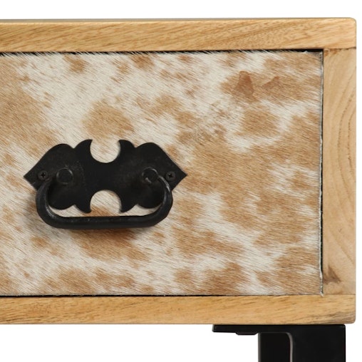 NNEVL Desk Solid Mango Wood and Real Leather 117x50x76 cm NNEVL Desk Solid Mango Wood and Real Leather 117x50x76 cm