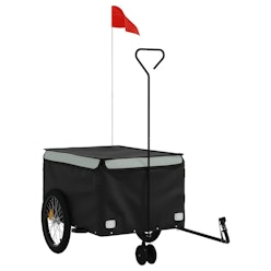 vidaXL Bike Trailer Black and Grey 45 kg Iron vidaXL Bike Trailer Black and Grey 45 kg Iron