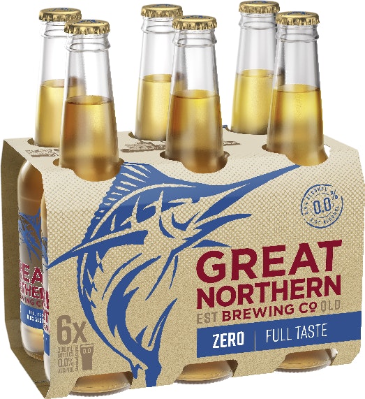 Great Northern Beer 6 Pack Great Northern Zero Bottle 330mL 6 Pack | Non Alcoholic Beer for sale