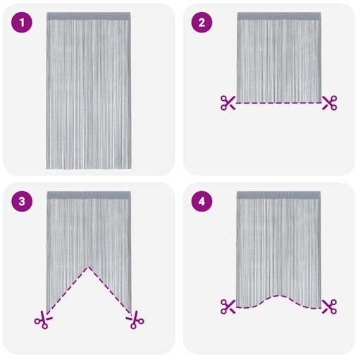 vidaXL String Curtains 2 pcs Anthracite 140x250 cm vidaXL String Curtains 2 pcs Anthracite 140x250 cm