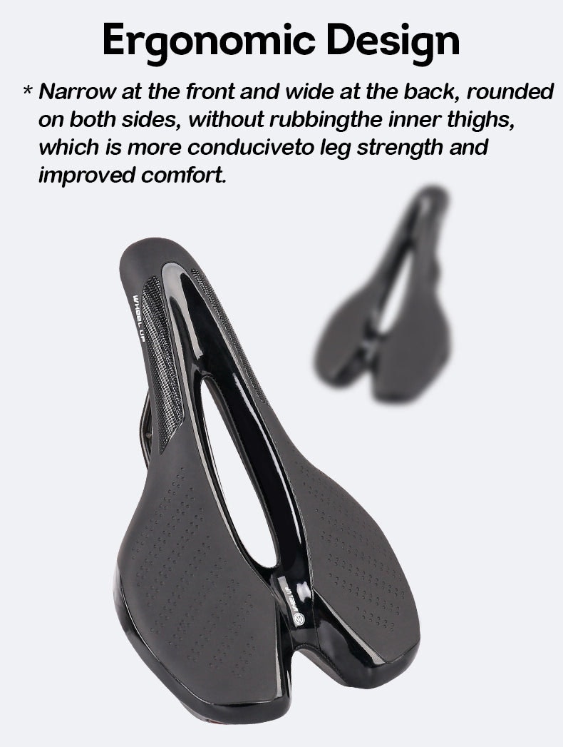AKEZ Waterproof Cushion Pad Bicycle Seat Saddle W/ Taillight E-Bike/Bicycle Accessories - Black