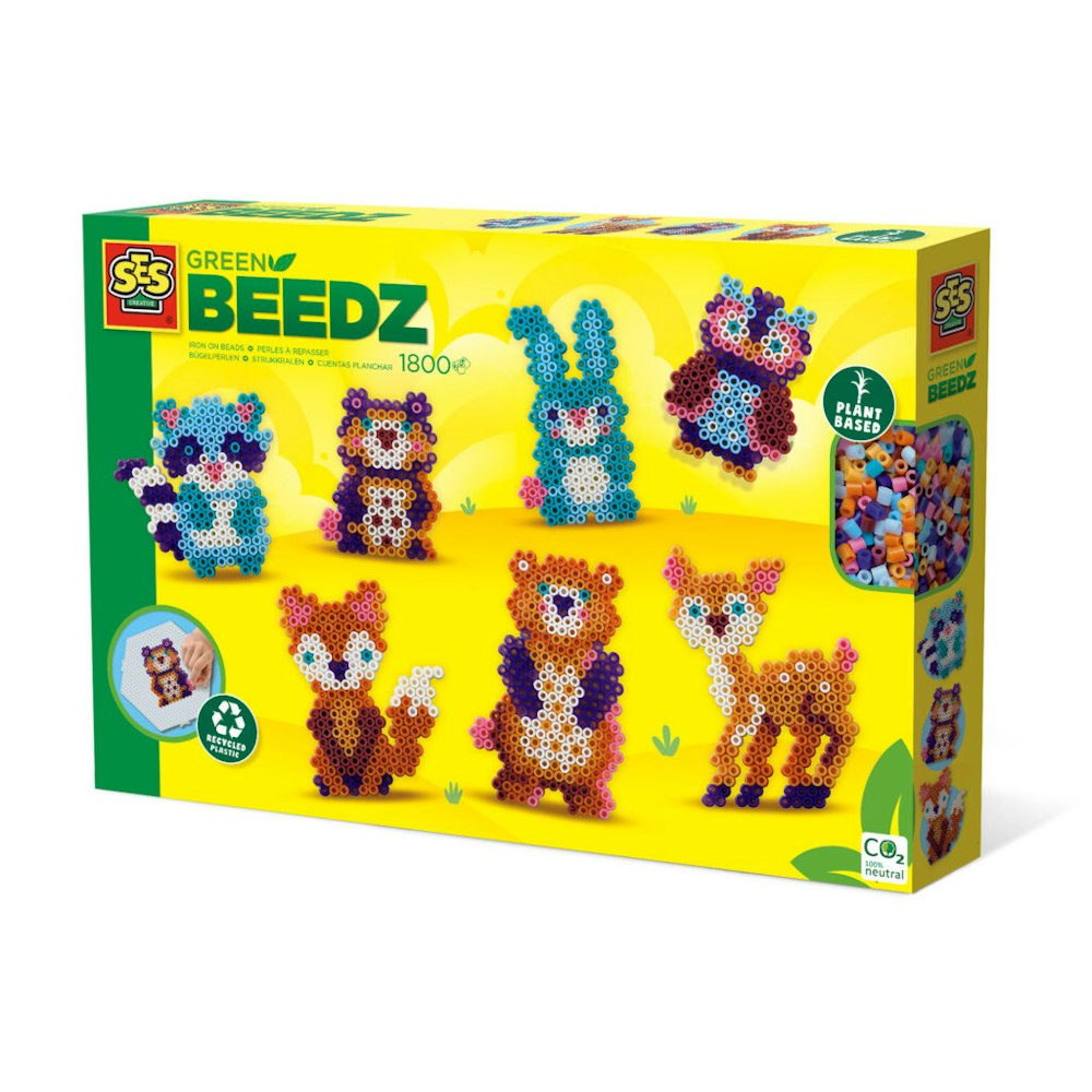 SES Creative Green Beedz - Iron On Beads Set Forest Animals