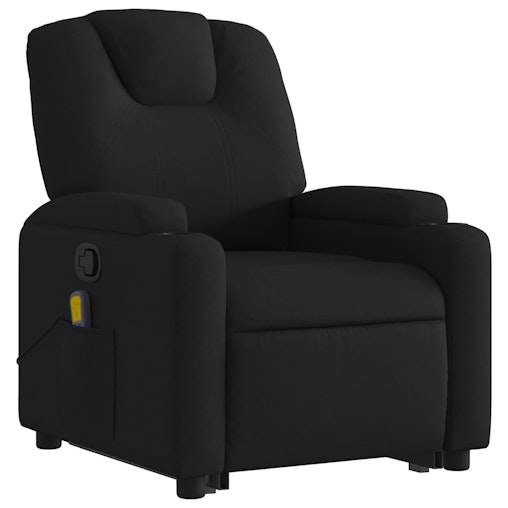 vidaXL Stand up Massage Recliner Chair Black Fabric vidaXL Stand up Massage Recliner Chair Black Fabric