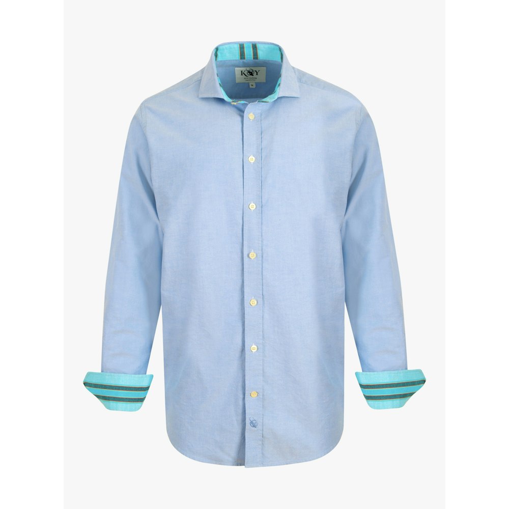 Koy Clothing Maji Blue Organic Oxford Cotton Shirt