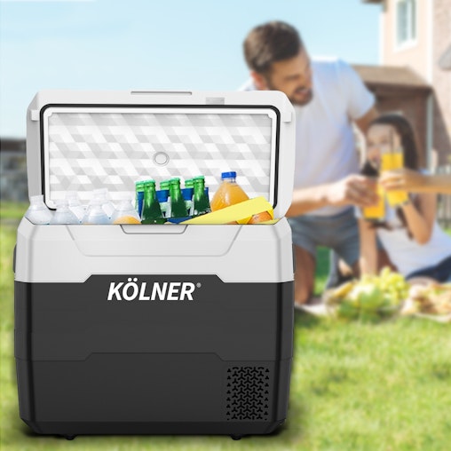 Kolner 50L Portable Fridge Cooler Freezer Refrigerator w/ Trolley Kolner 50L Portable Fridge Cooler Freezer Refrigerator w/ Trolley