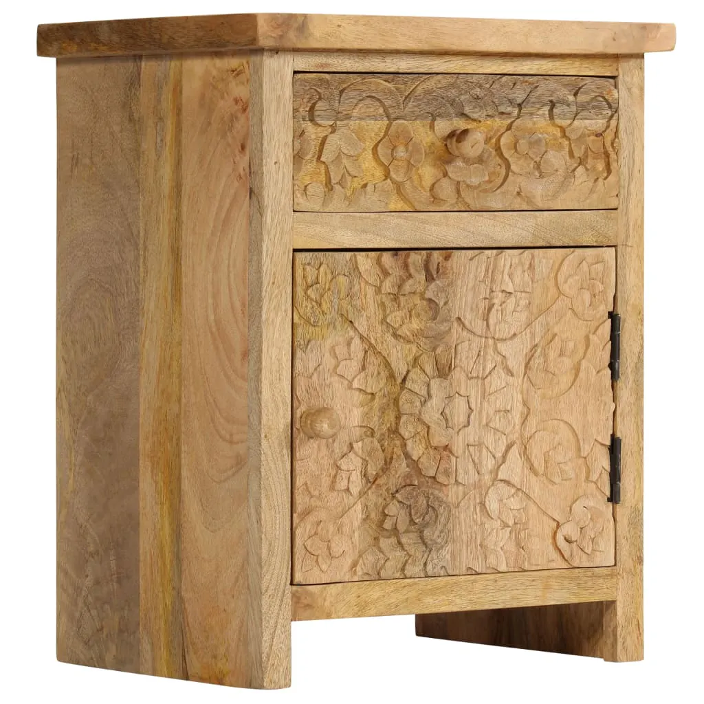 Bedside Table Solid Mango Wood 40x30x50 cm 246152 Bedside Table Solid Mango Wood 40x30x50 cm 246152