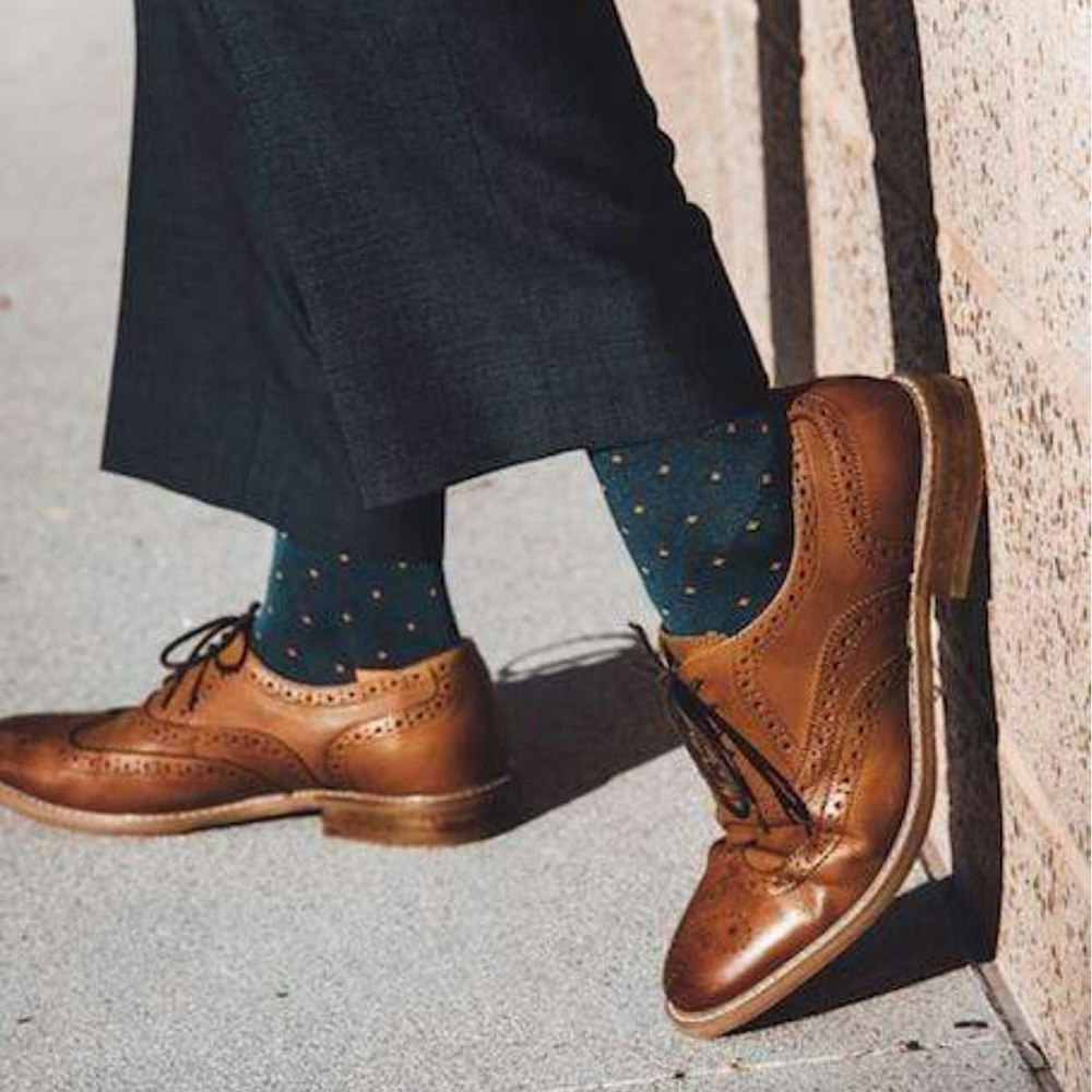 Swole Panda Spotted Orange Bamboo Socks