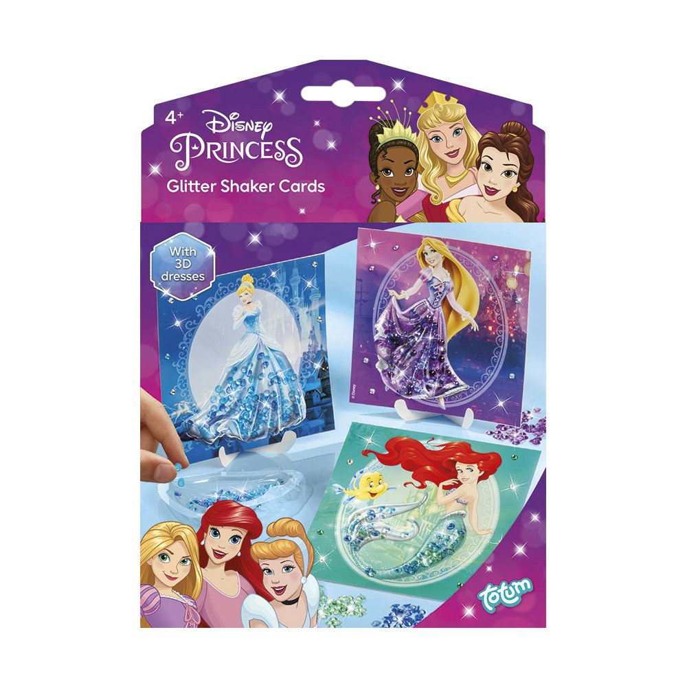 Totum Disney Princess Glitter Shaker Cards