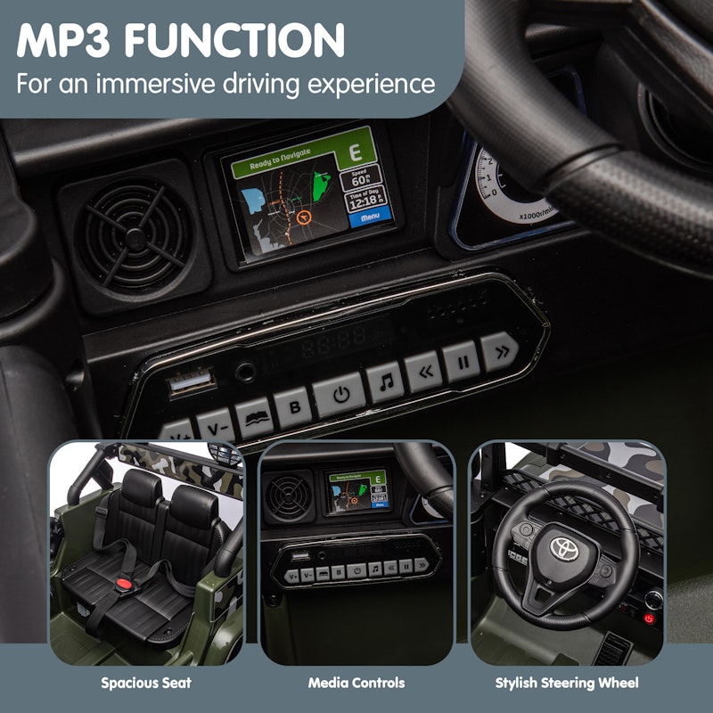 Licensed Toyota FJ Cruiser Kids Electric Ride On Car - Green image number null