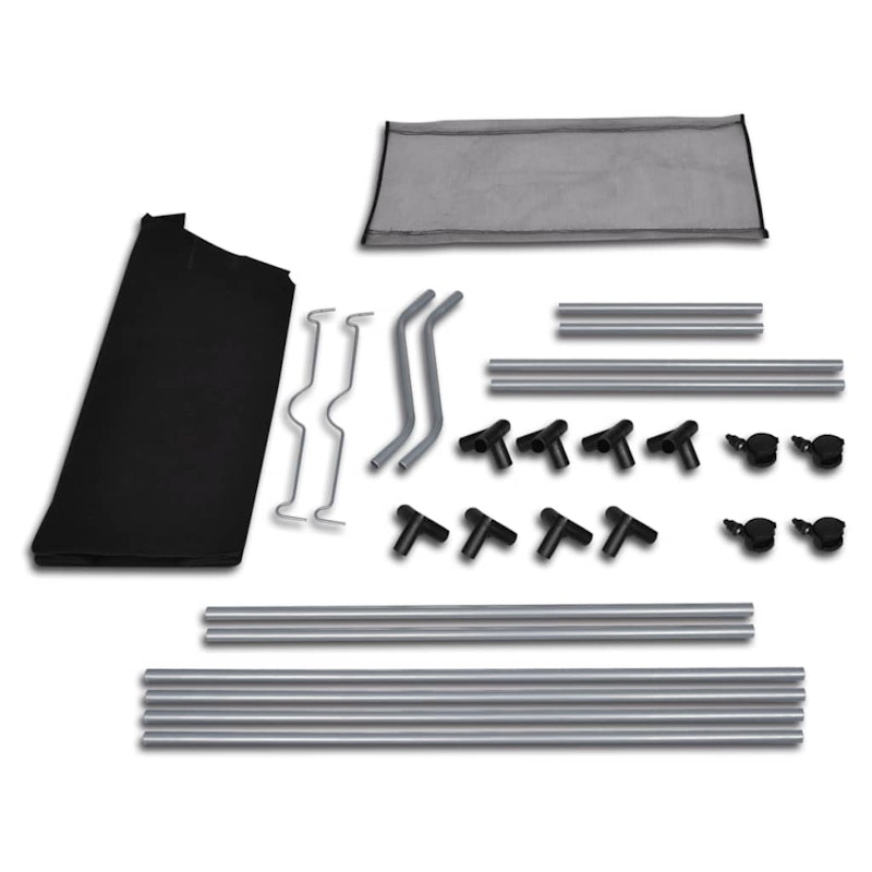 vidaXL Laundry Sorters with Bags 2 pcs Black and Grey image number null