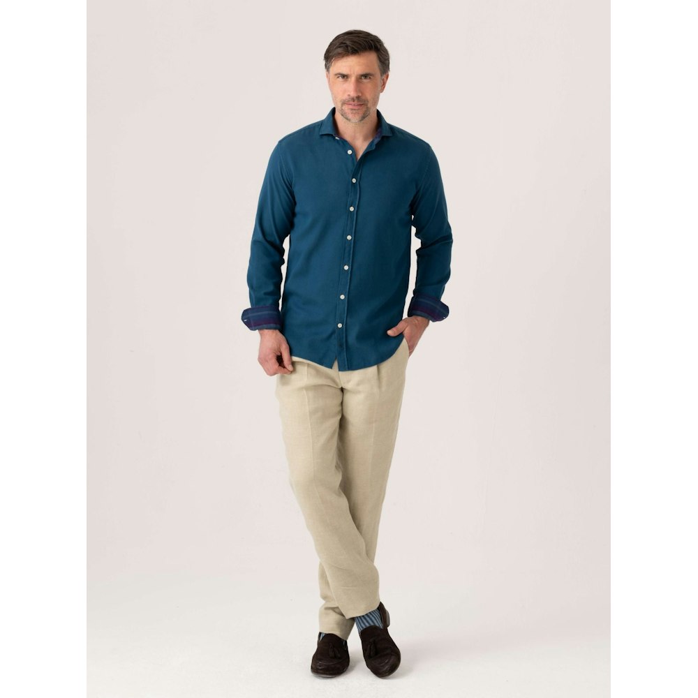 Koy Clothing Teal-blue Kabisa Kikoy Shirt