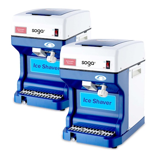 SOGA 2X Ice Shaver Commercial Electric Stainless Steel Ice Crusher Slicer Machine 120KG/h image number null