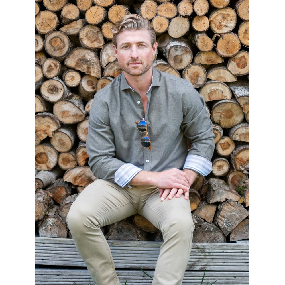 Koy Clothing Olive Cotton-cashmere Shirt