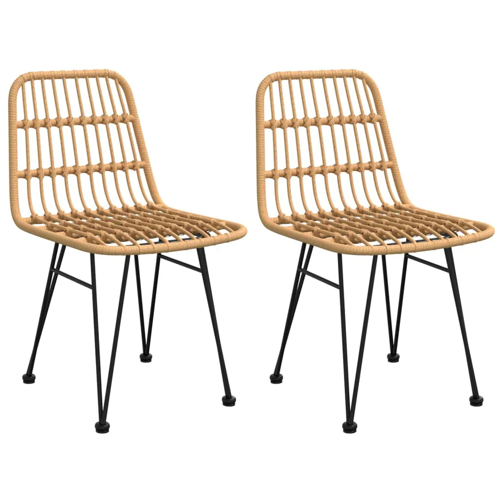 Garden Chairs 2 pcs 48x62x84 cm PE Rattan 319428 Garden Chairs 2 pcs 48x62x84 cm PE Rattan 319428
