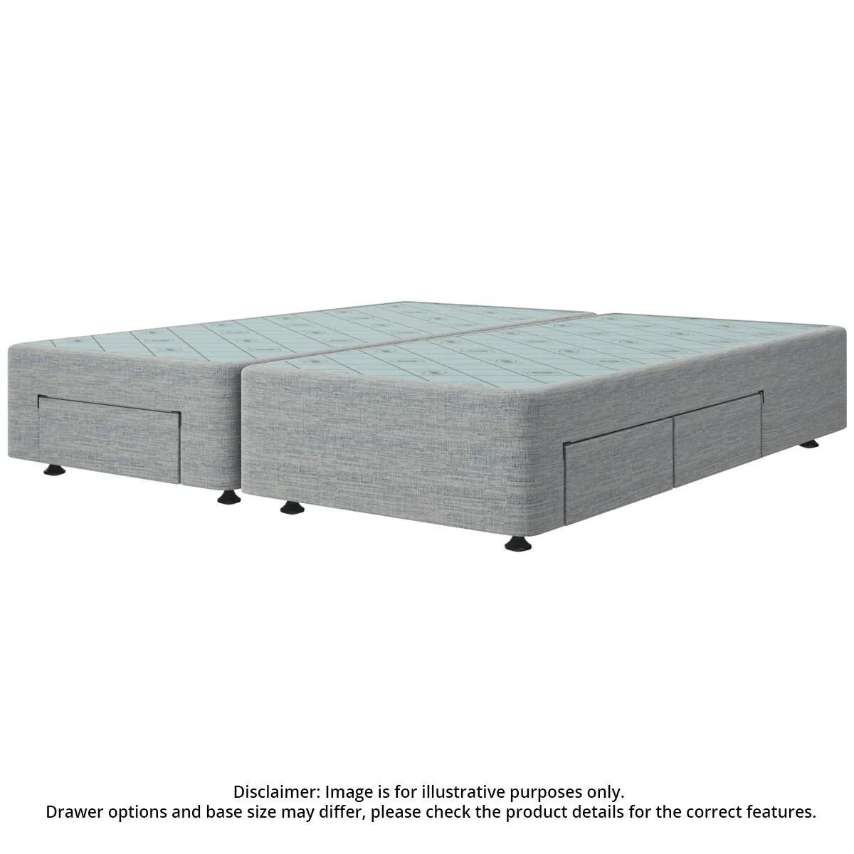 Sealy Spacesaver Super Queen Split Bed Base No Drawer Sand