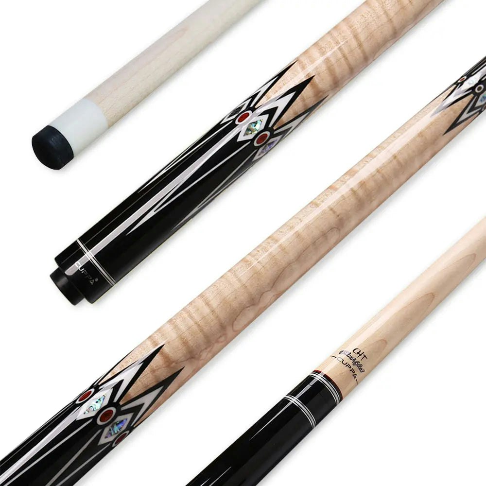 SHENGLI Two-piece Luxury Inlay Billiard Cue Stick 19oz Maple Shaft Dynamic Tip 12.5mm