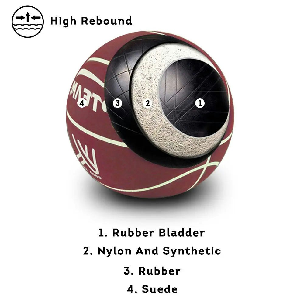 BALLSTRIKE FMSIZE7 Size 7 Suede Basketball Excellent Bounce Game Ball Indoor Outdoor - Brown