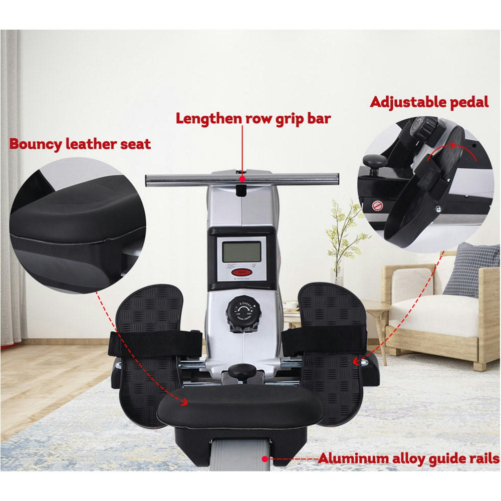 580 Foldable Rowing Exercise Machine Rower Resistance Home Fitness Gym