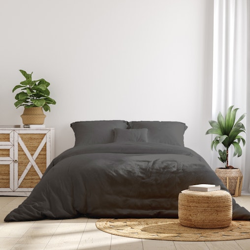 Royal Comfort 1000 Thread Count Bamboo Cotton Sheet and Quilt Cover Complete Set - Queen - Pewter Royal Comfort 1000 Thread Count Bamboo Cotton Sheet and Quilt Cover Complete Set - Queen - Pewter