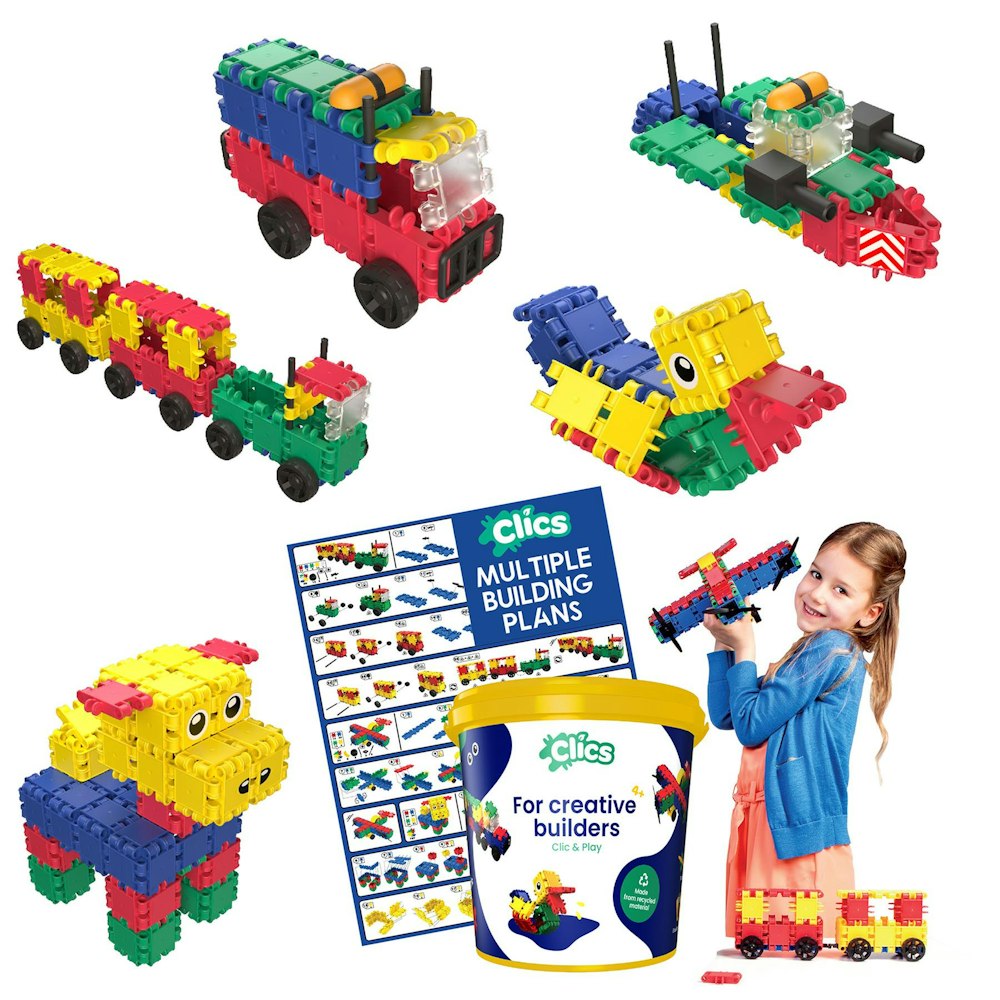 Clics Clics Bucket 8 In 1 Building Set