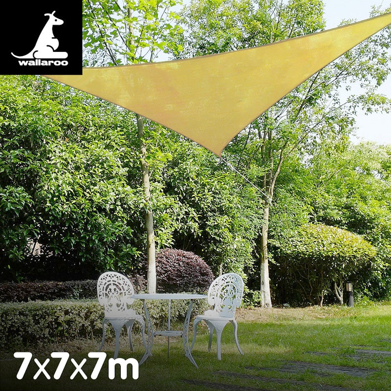 NNEDPE Wallaroo Triangle Shade Sail 7x7x7 - Sand image number null
