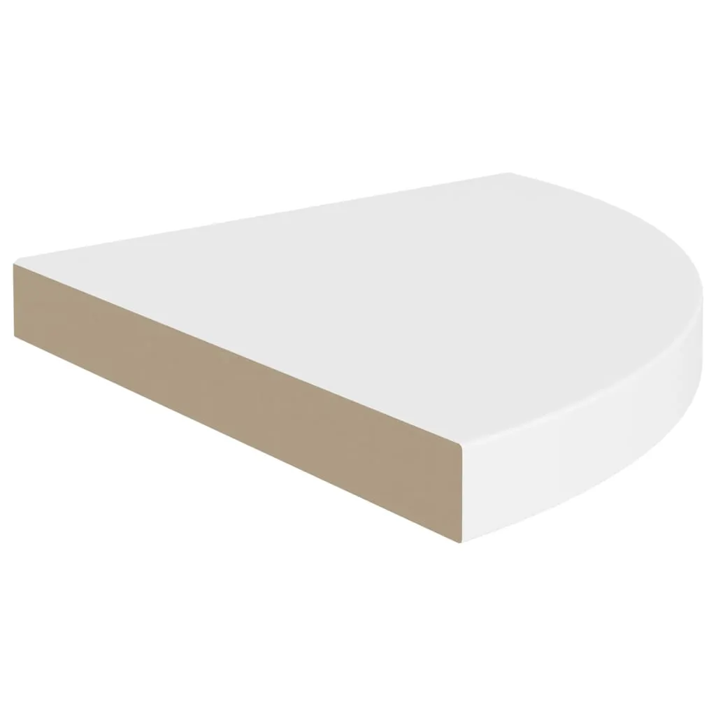 Floating Corner Shelves 2 pcs White 35x35x3.8 cm MDF 323917