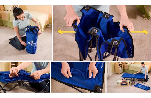 Cot Portable Foldable Toddler Kids Bed/Camping/Picnic/Beach/Outdoor/Travel Blue Cot Portable Foldable Toddler Kids Bed/Camping/Picnic/Beach/Outdoor/Travel Blue