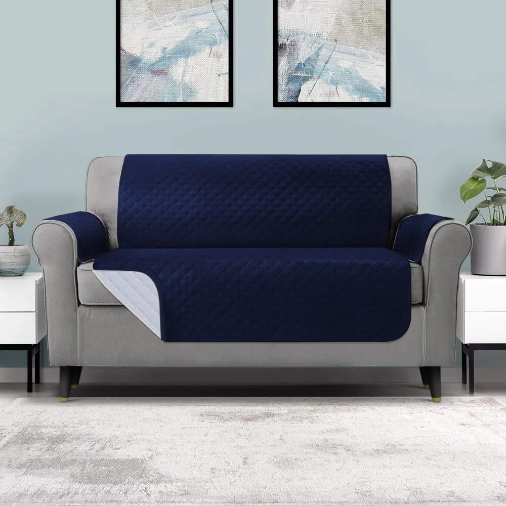 Artiss Sofa Cover Couch Covers Quilted 100% Water Resistant 3 Seater Navy Artiss Sofa Cover Couch Covers Quilted 100% Water Resistant 3 Seater Navy